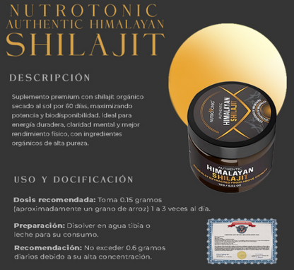 Auténtico Shilajit del Himalaya